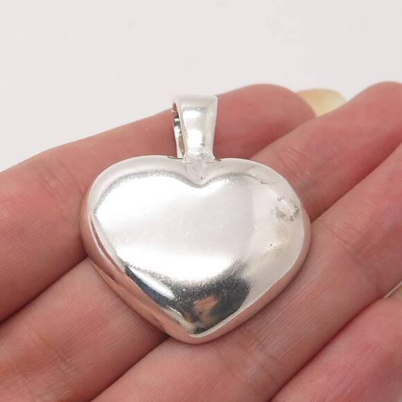 925 Sterling Silver Vintage Canada David Sigal Heart Pendant - Picture 1 of 6